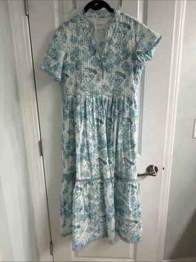 NWT Marigold by Victoria Dunn Blue & White Dress